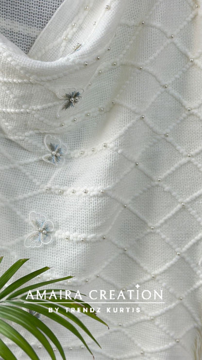 Premium Woolen Butterfly Deatiling Stole