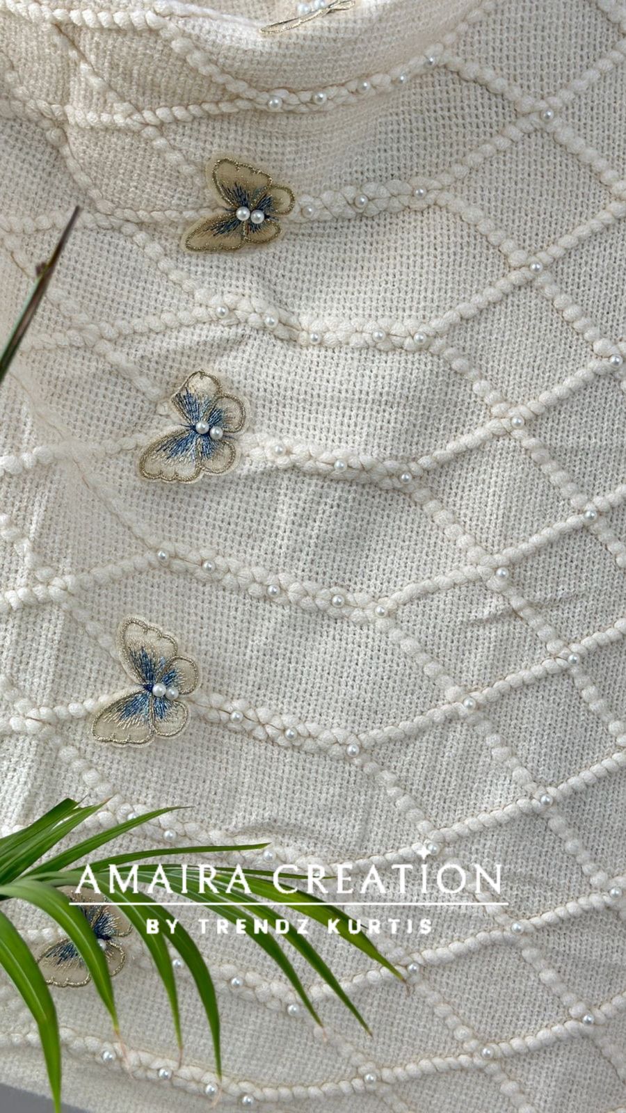 Premium Woolen Butterfly Deatiling Stole