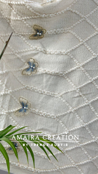 Premium Woolen Butterfly Deatiling Stole