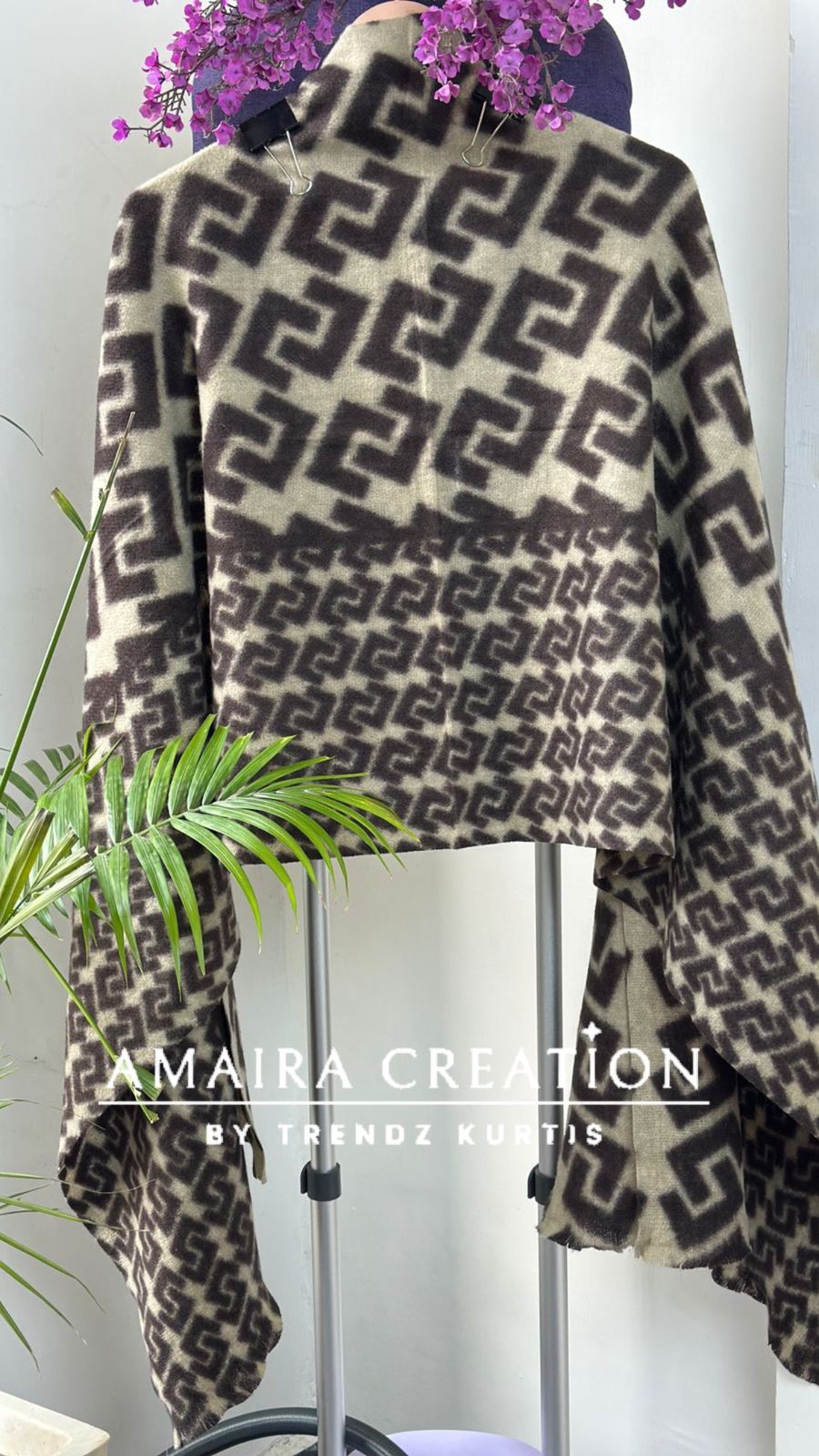 Premium Wool Fendi Print Stole 