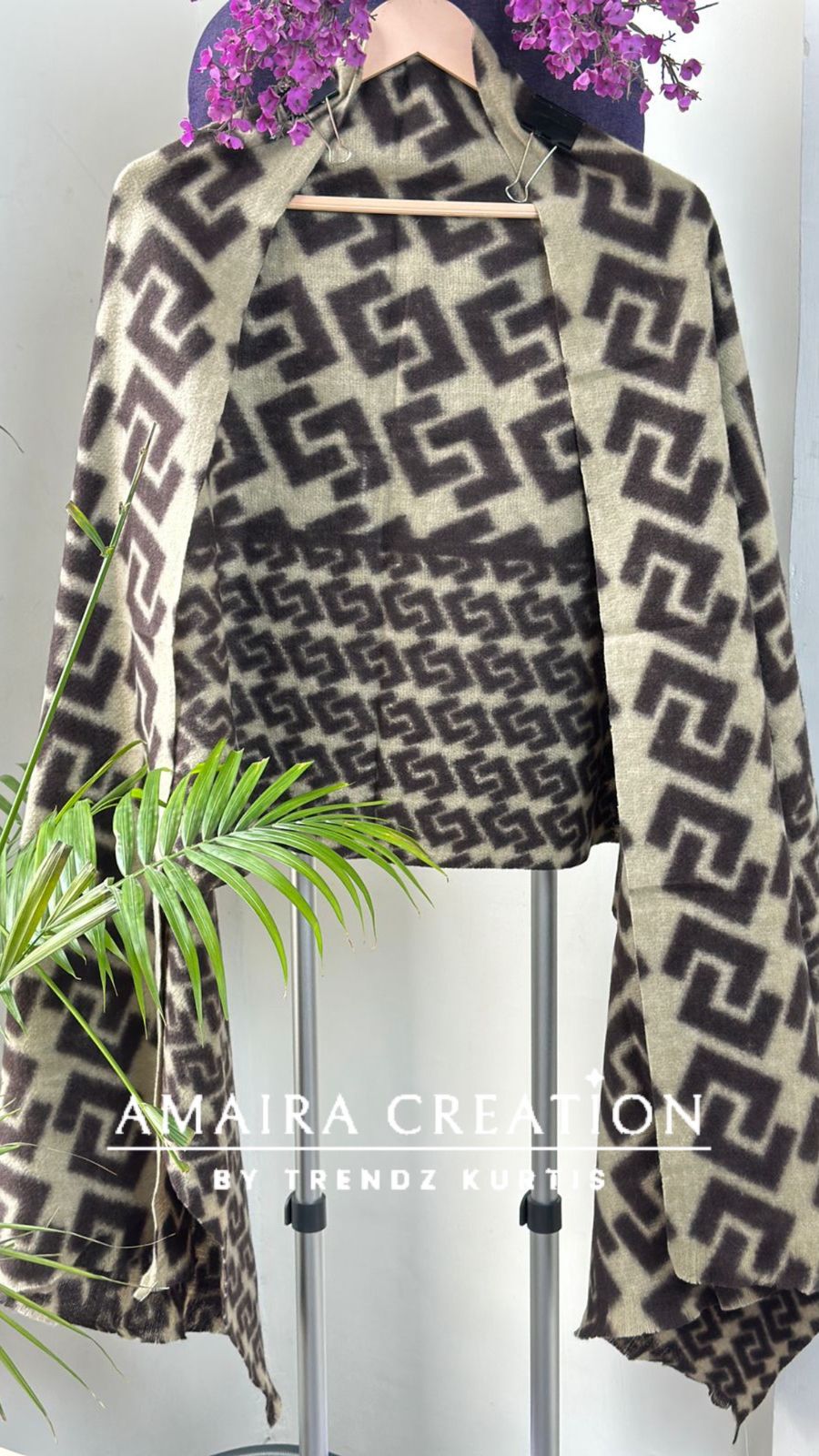 Premium Wool Fendi Print Stole 