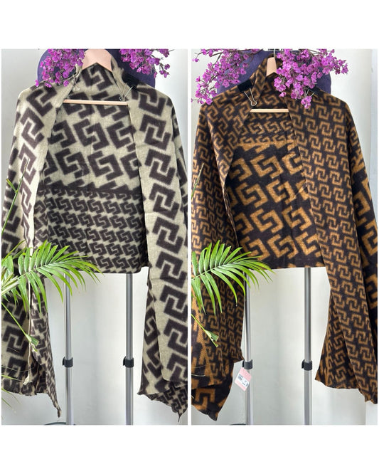 Premium Wool Fendi Print Stole 