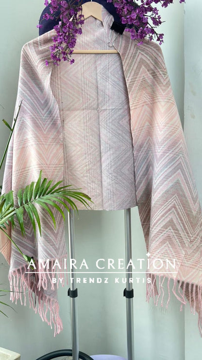 Premium Woolen Chevron Pattern Stole