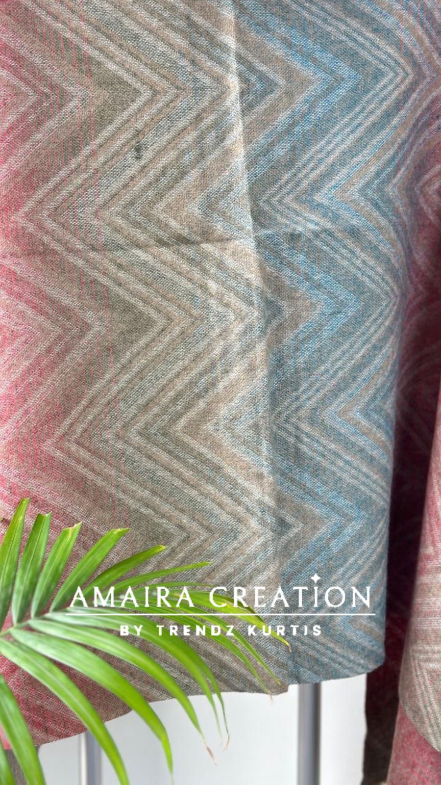 Premium Woolen Chevron Pattern Stole