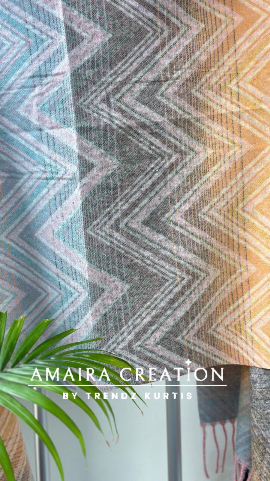 Premium Woolen Chevron Pattern Stole