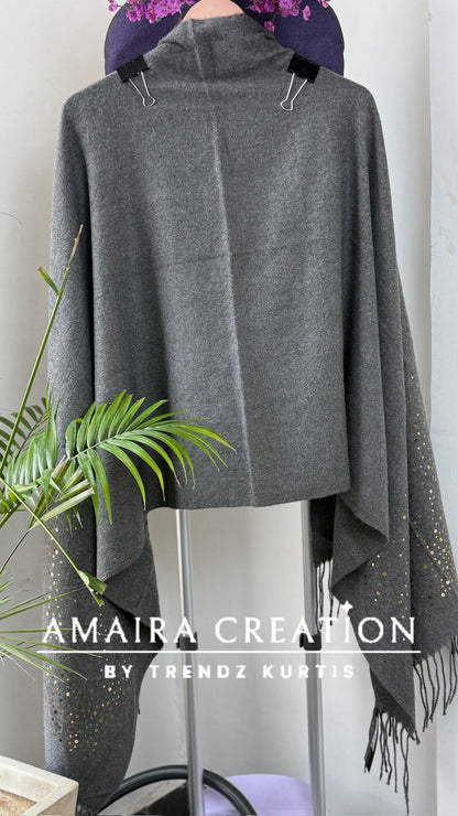 Premium Woolen Very Soft Fabric Coin Detailing Stole