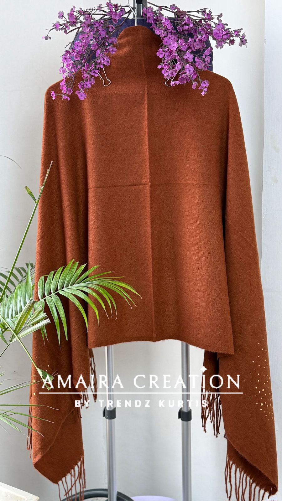 Premium Woolen Very Soft Fabric Coin Detailing Stole
