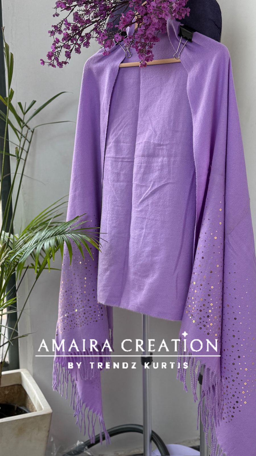 Premium Woolen Very Soft Fabric Coin Detailing Stole