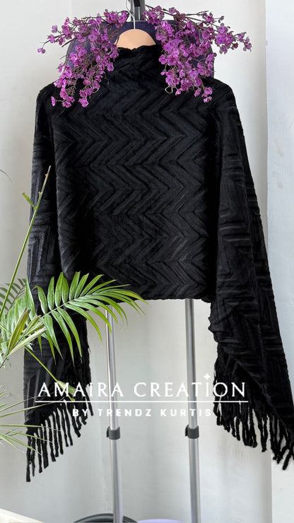 Premium Woolen Zig Zag Pattern Stole