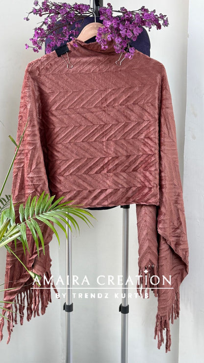 Premium Woolen Zig Zag Pattern Stole