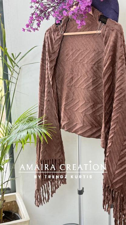 Premium Woolen Zig Zag Pattern Stole