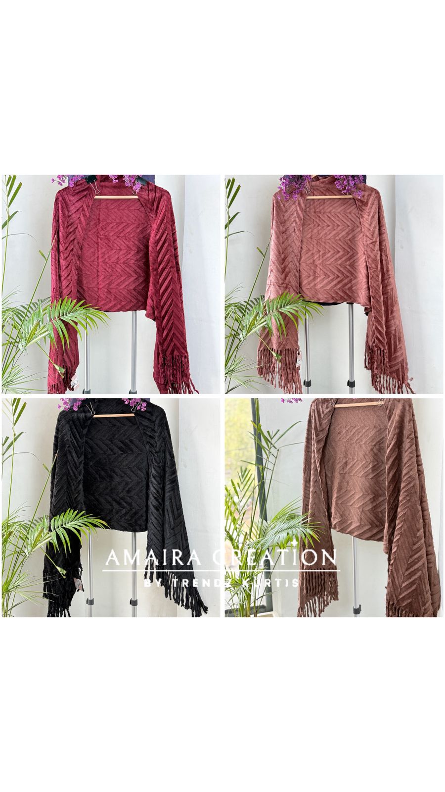 Premium Woolen Zig Zag Pattern Stole