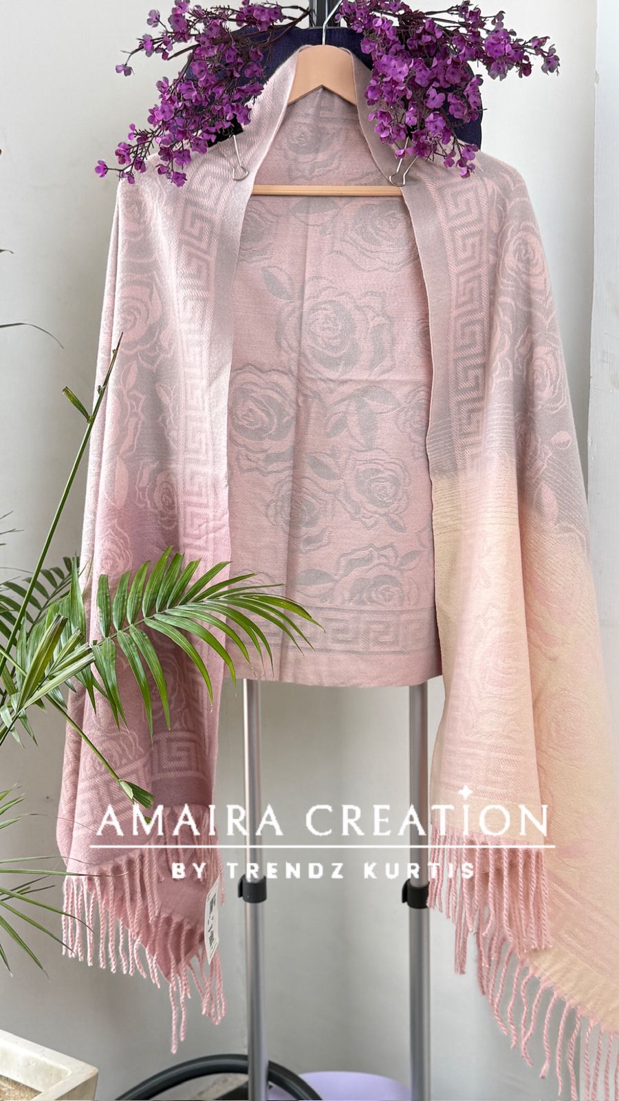 Premium Woolen Chevron Pattern Stole