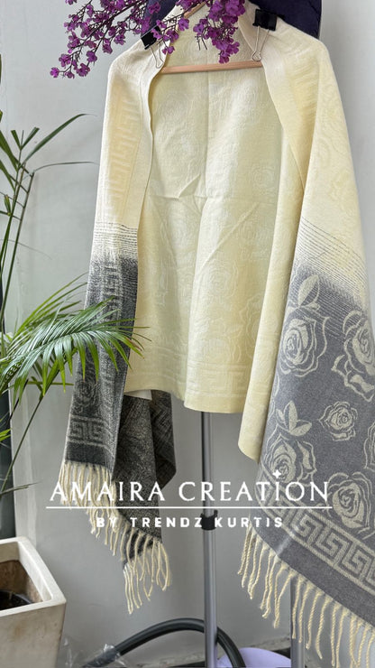 Premium Woolen Very Soft Fabric Floral Print Stole