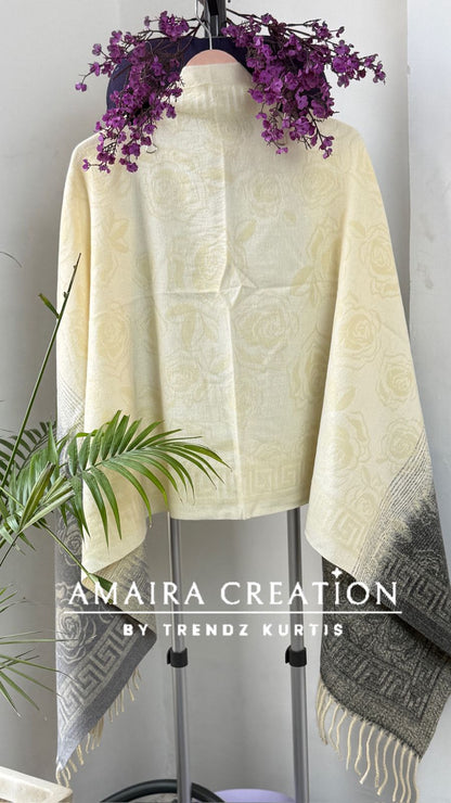 Premium Woolen Very Soft Fabric Floral Print Stole