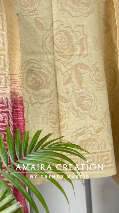 Premium Woolen Very Soft Fabric Floral Print Stole