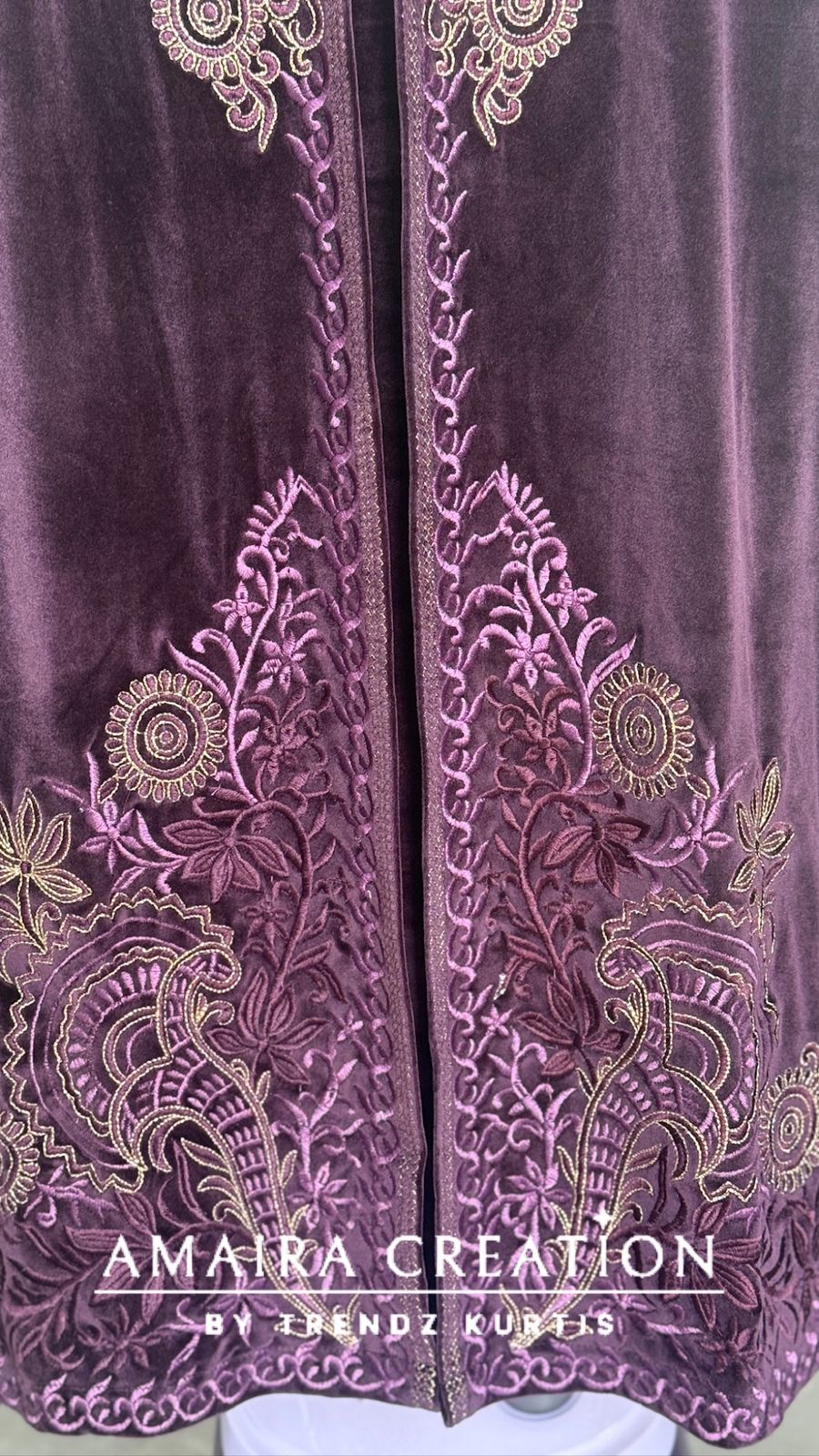 Premium Velvet Three Pc Set With Beautiful Embroidery