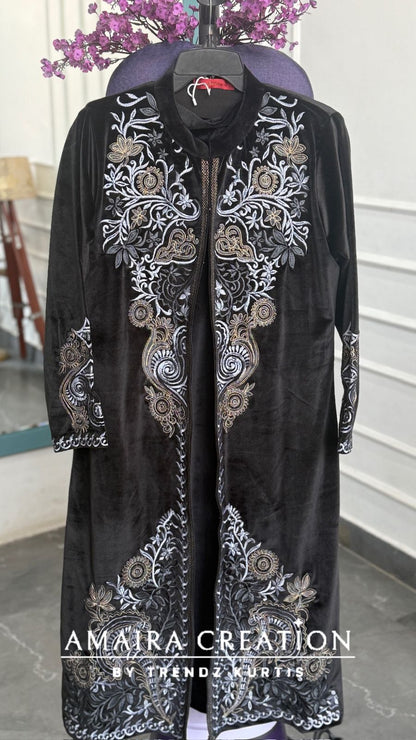 Premium Velvet Three Pc Set With Beautiful Embroidery