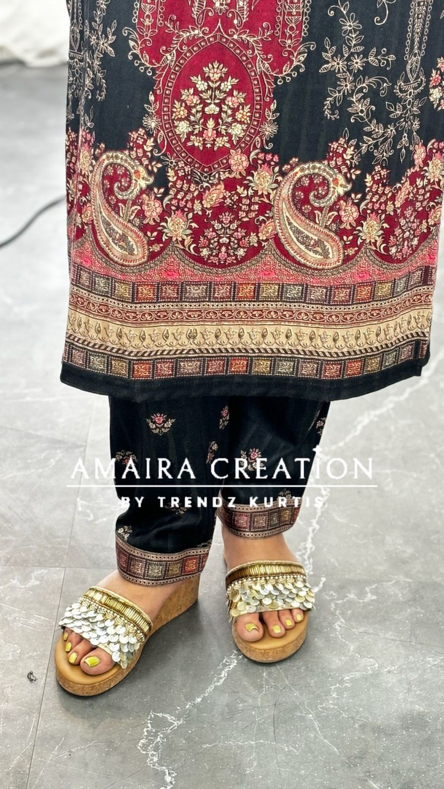 Premium Karachi Woolen Maroon Grey Pant Set