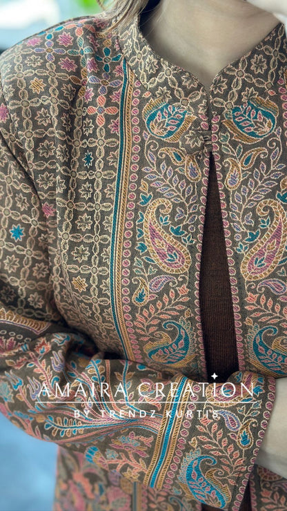 Premium Woolen Three Piece Jacket Set