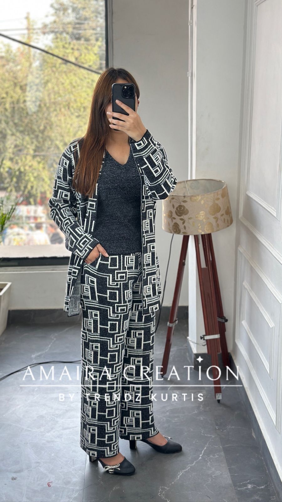 Premium Woolen Three Pc Indowestern Set