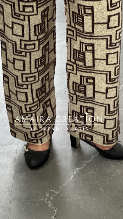 Premium Woolen Three Pc Indowestern Set