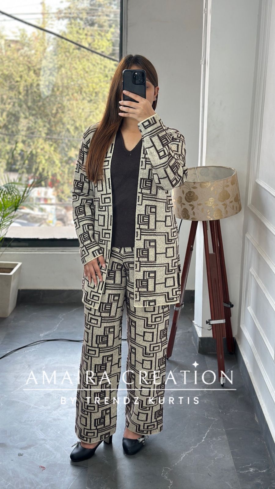 Premium Woolen Three Pc Indowestern Set