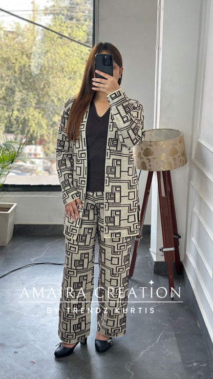 Premium Woolen Three Pc Indowestern Set