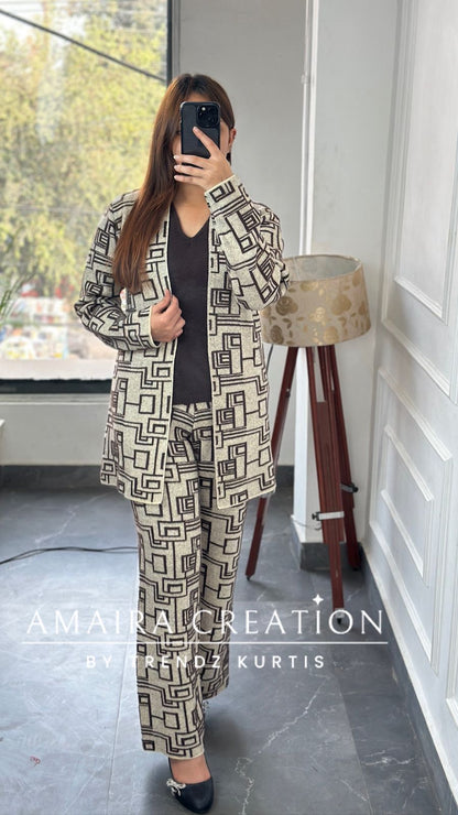 Premium Woolen Three Pc Indowestern Set