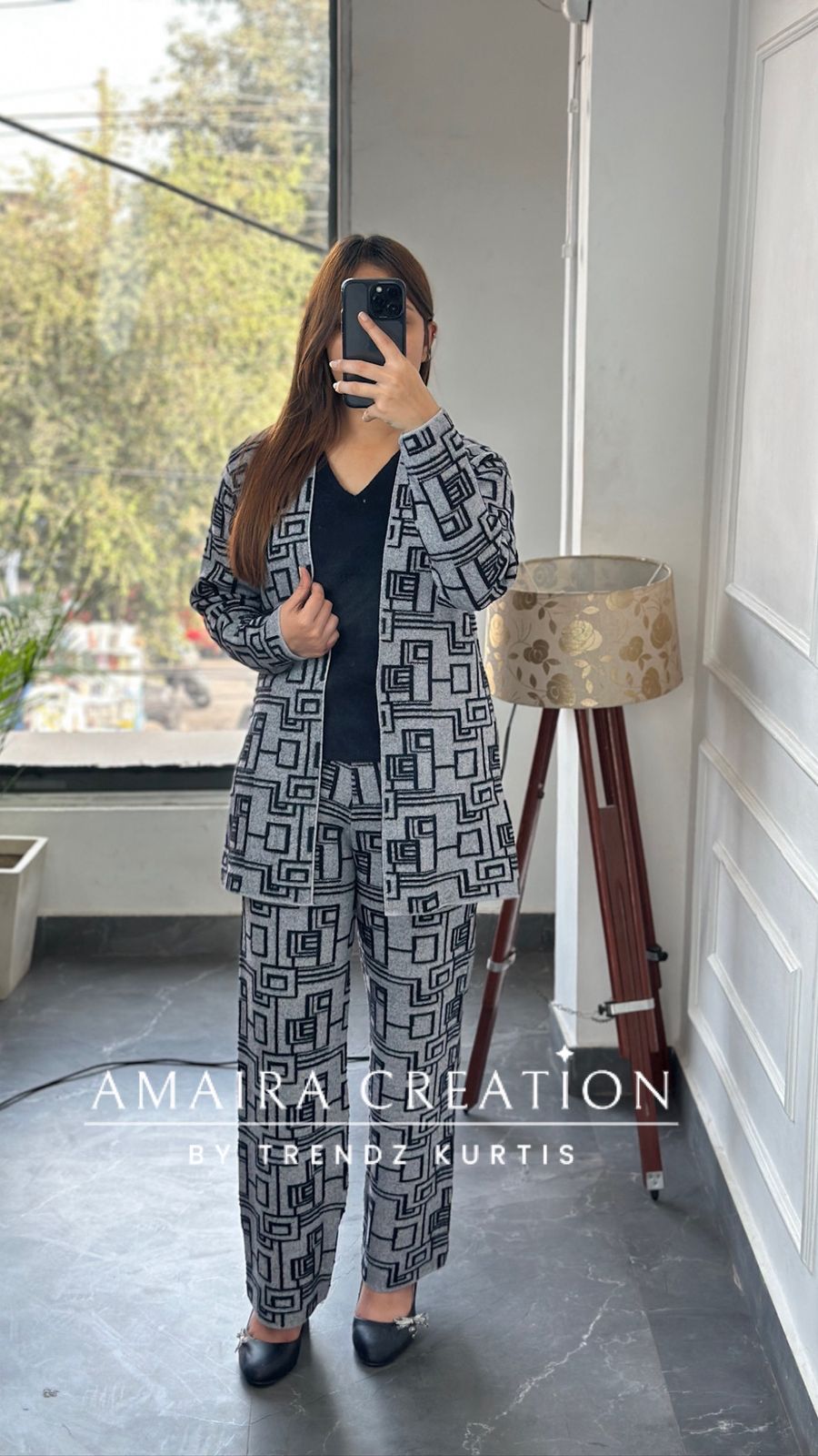 Premium Woolen Three Pc Indowestern Set