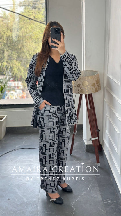 Premium Woolen Three Pc Indowestern Set