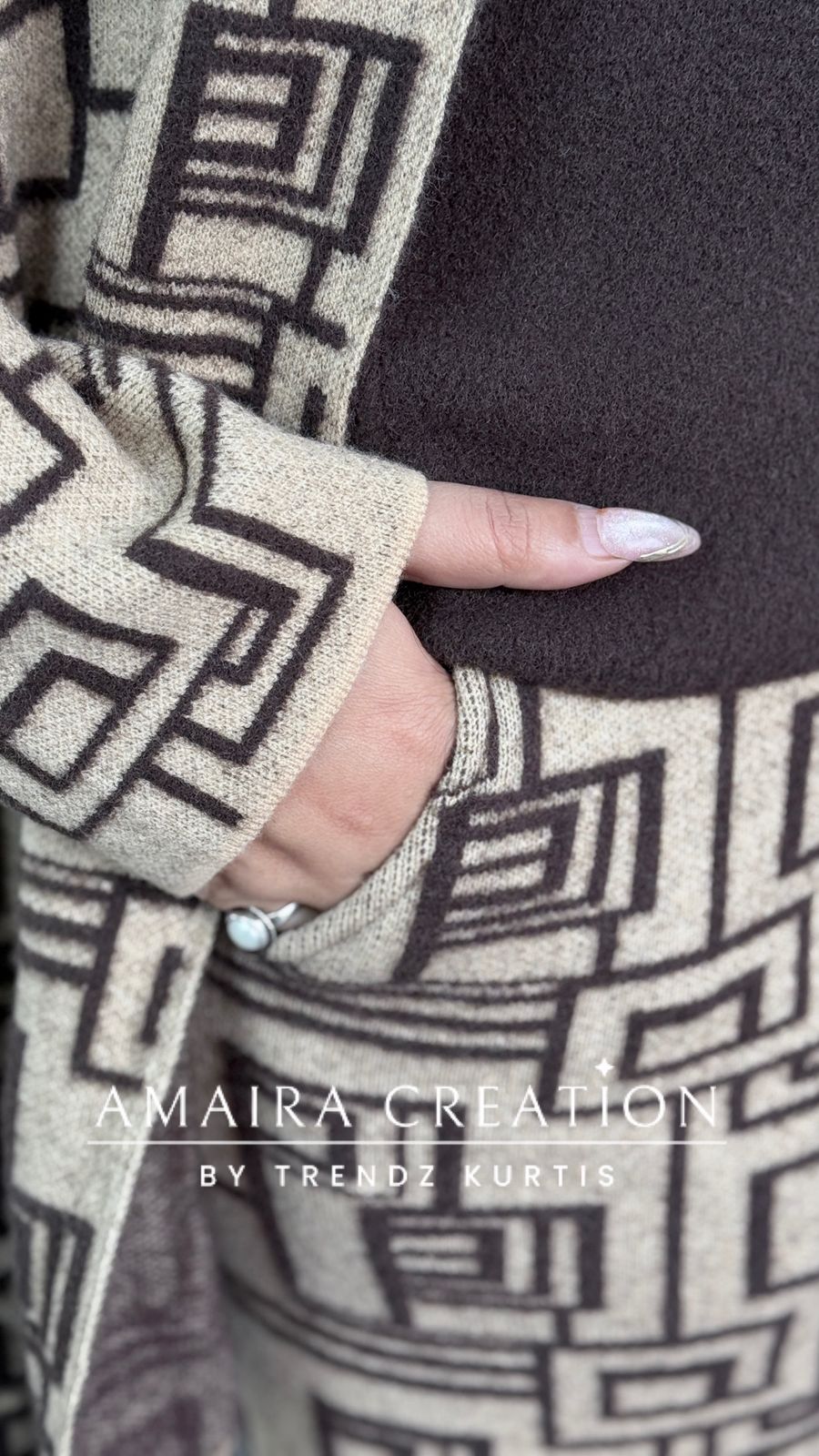 Premium Woolen Three Pc Indowestern Set