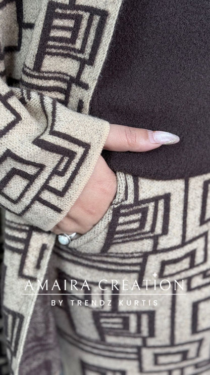 Premium Woolen Three Pc Indowestern Set