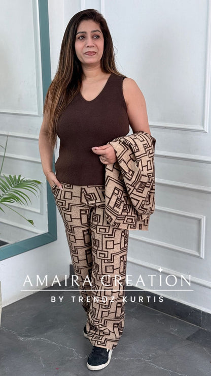 Premium Woolen Three Pc Indowestern Set