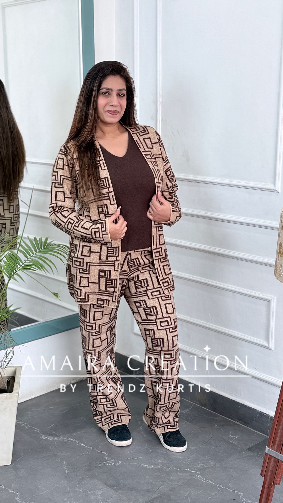 Premium Woolen Three Pc Indowestern Set