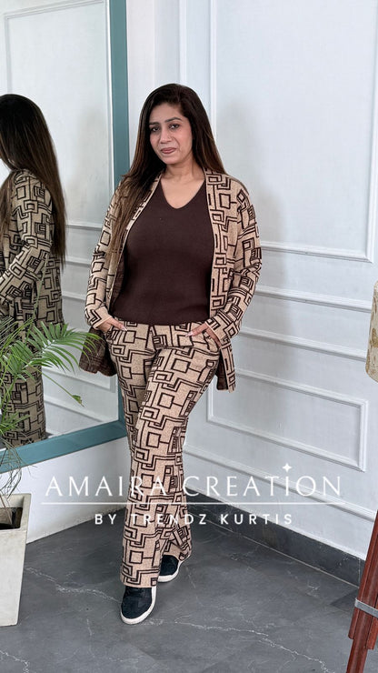 Premium Woolen Three Pc Indowestern Set