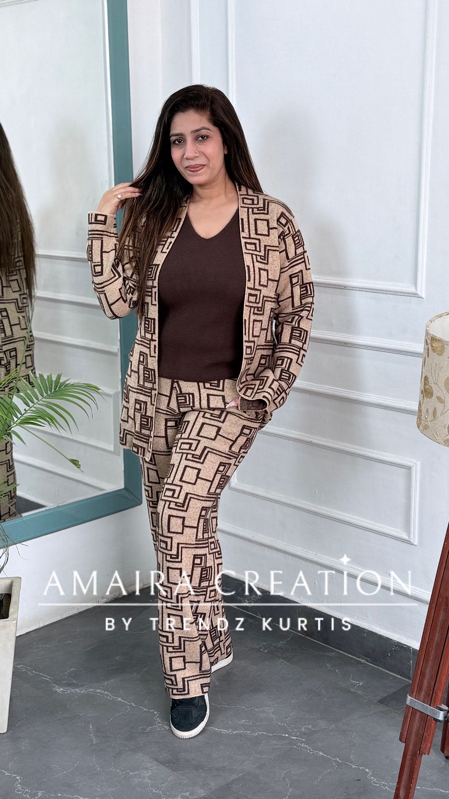 Premium Woolen Three Pc Indowestern Set