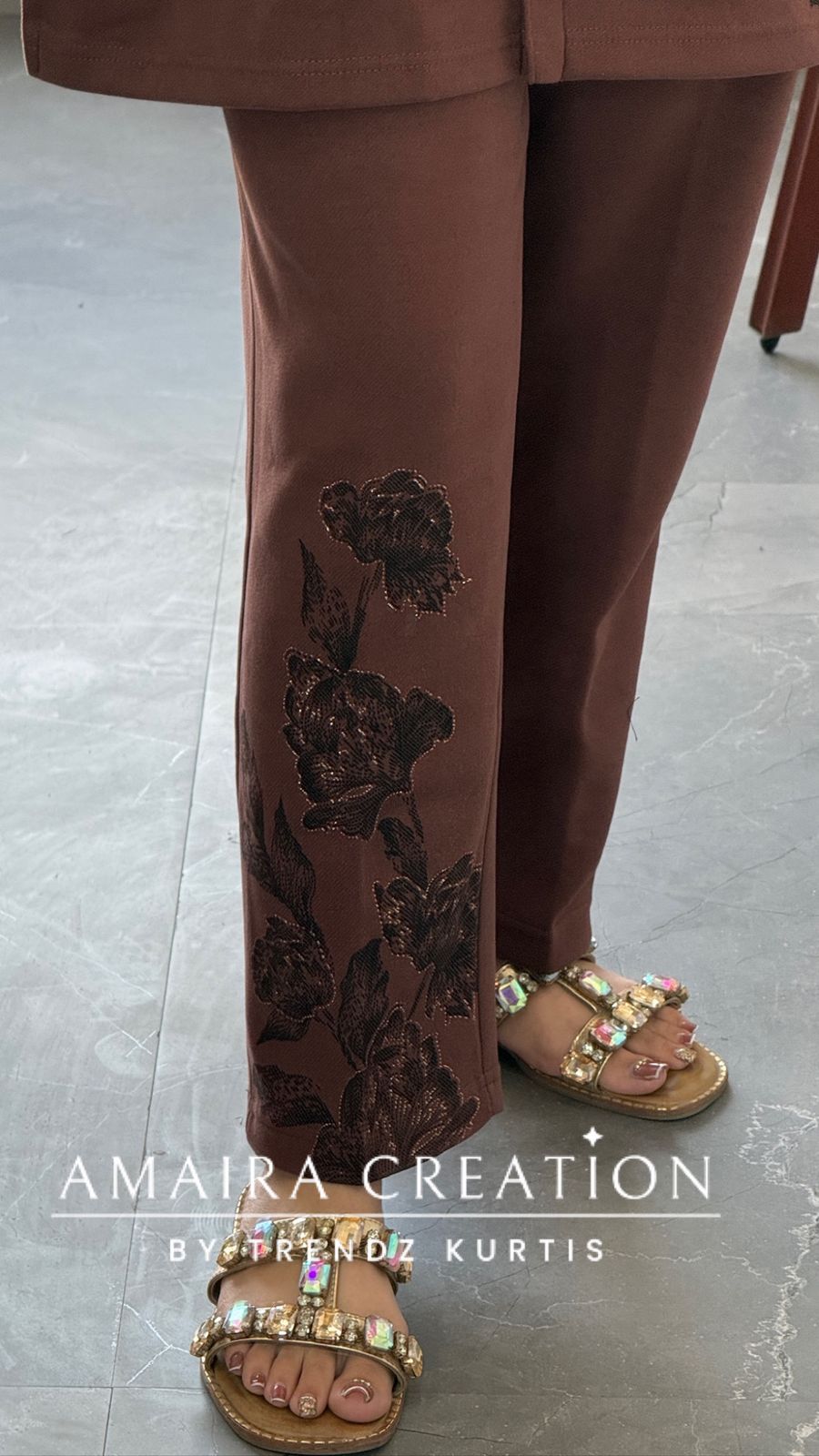 Premium Chocolate Brown Woolen Cord Set