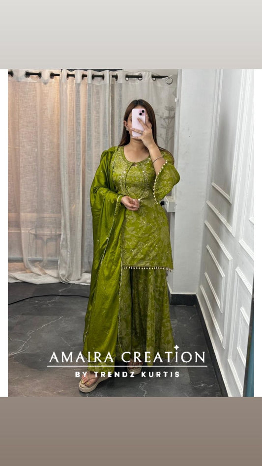 Premium Chinnon Parrot Green Divider Set