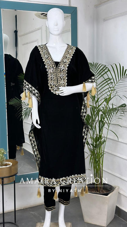 Velvet Kaftan Set