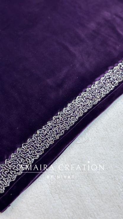 Purple Budget Friendly Velvet Cord Set