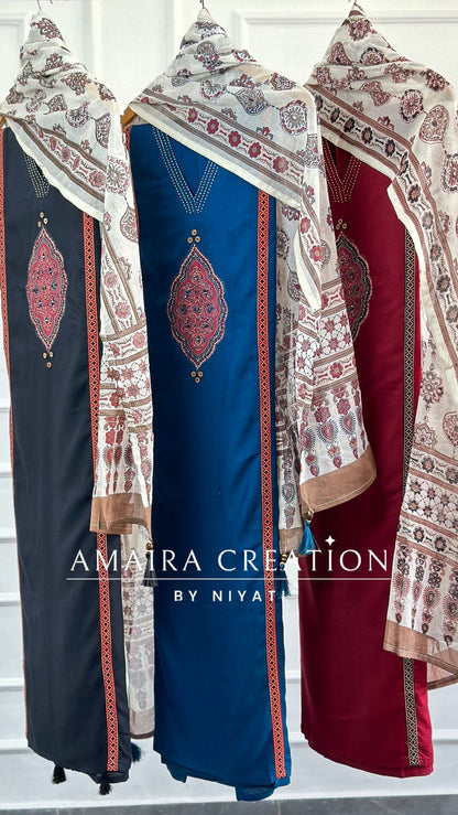 Reyon Cotton Fabric Unstitch Suit