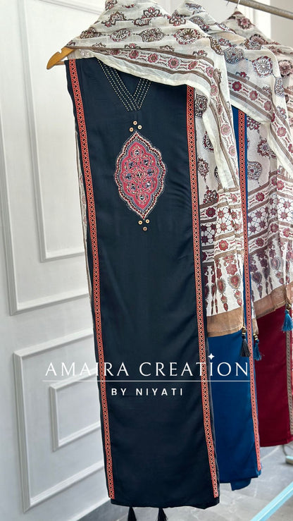 Reyon Cotton Fabric Unstitch Suit