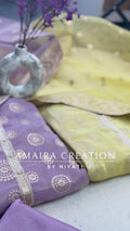 Glass Tissue Fabric Unstitch Suit With organza Dupatta