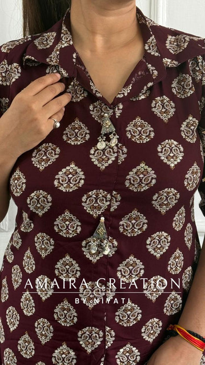 Premium Reyon Fabric Indo-Western Set
