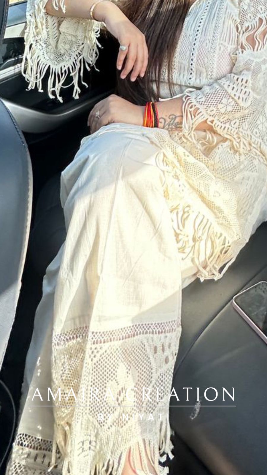 Cotton Off White Croatia Lace Cord Set