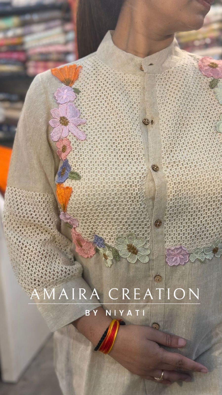 Jute Beige Color Cotton Coord Set