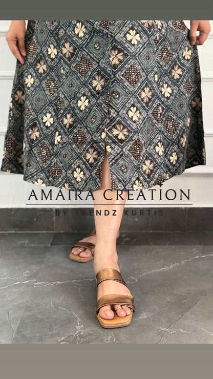 Black Premium Reyon Dress(17 inches sleeves available)