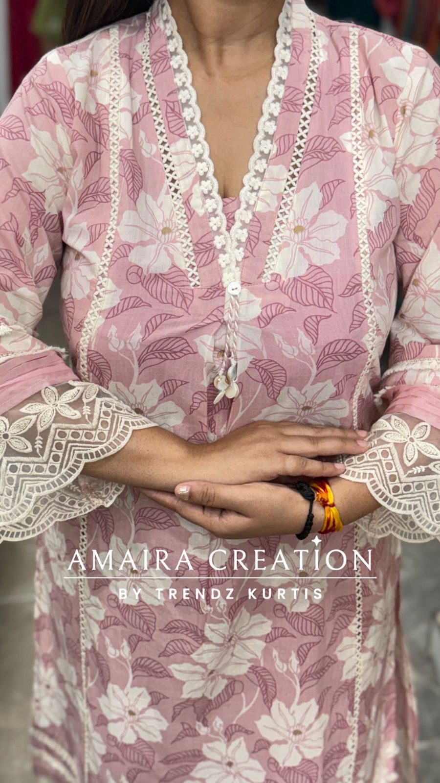 Peach Cotton Pakistani Set