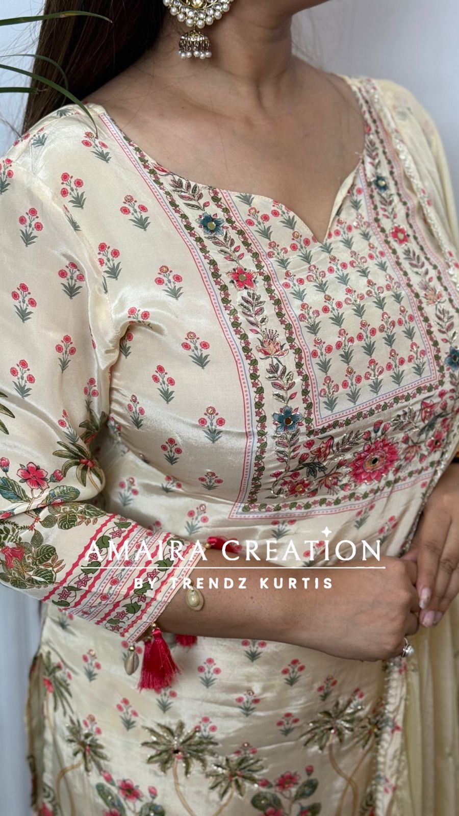Premium Crepe Printed Sharara Set